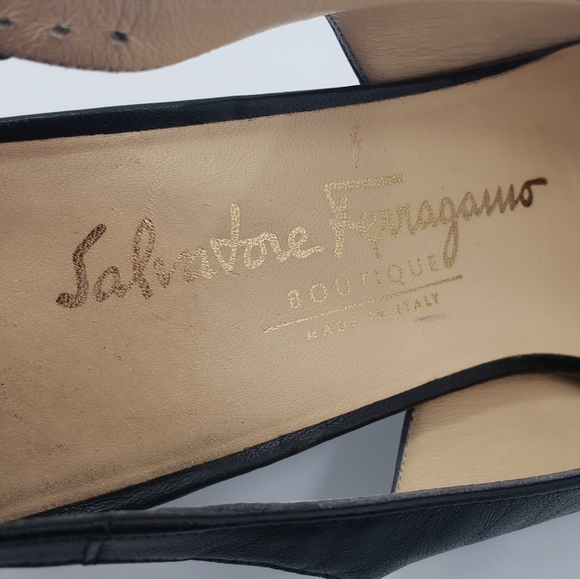 Salvatore Ferragamo black boutique kitten heel s 8 B - Picture 14 of 14